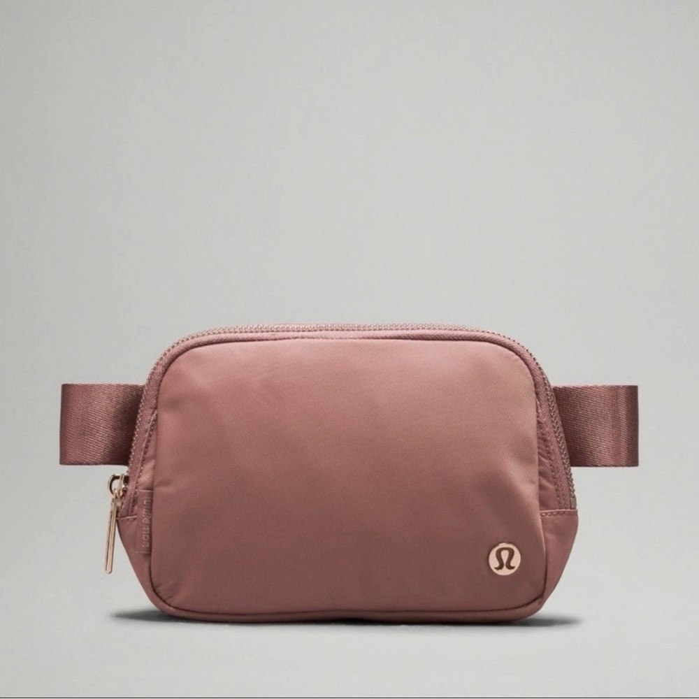 Lululemon Everywhere Belt Bag Spiced Chai Rose Gold Logo New Without Tags
